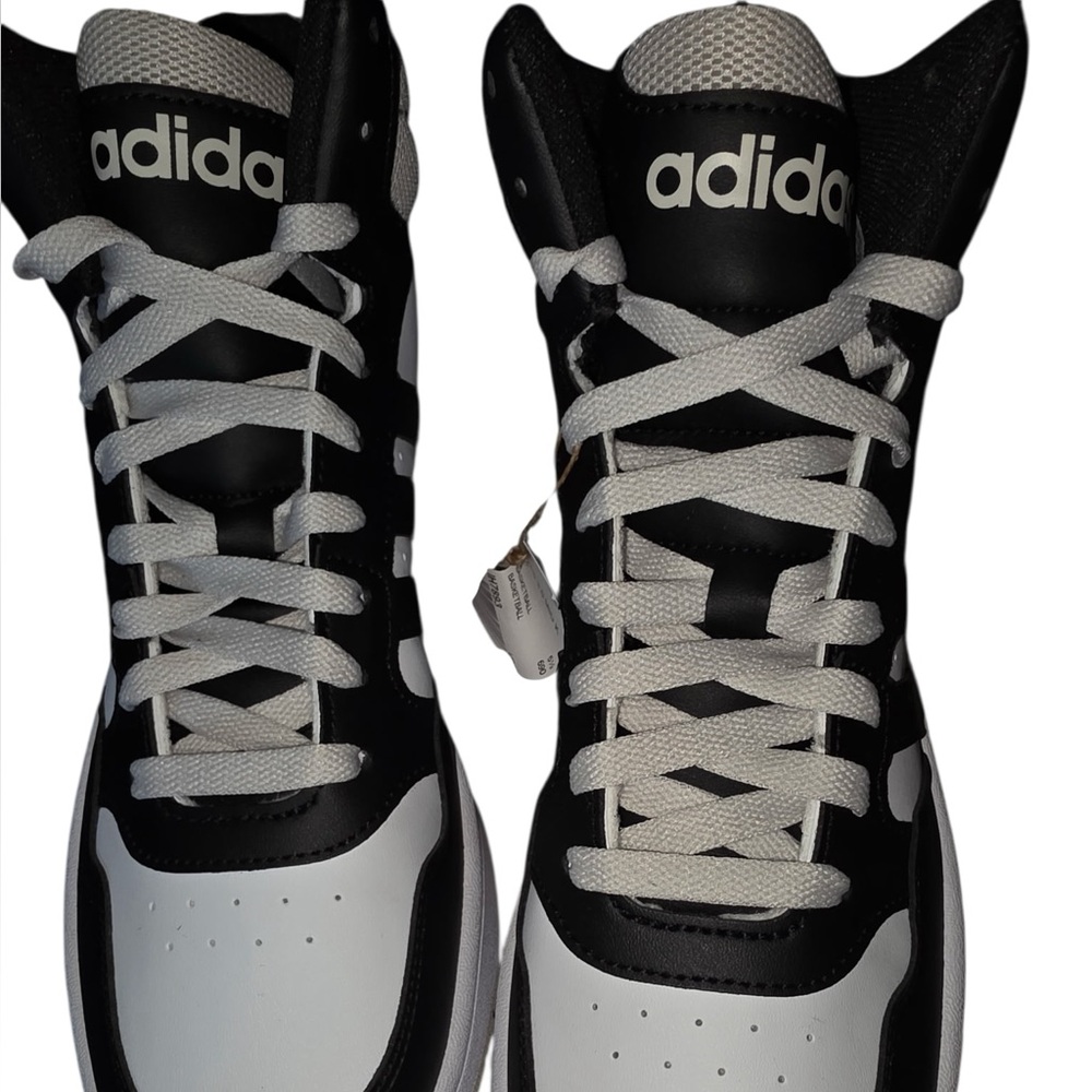 Adidas Hoops 3.0 Mid Black and White Sneakers
